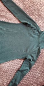 Green turtleneck sweater